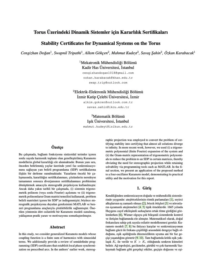 Conference paper - Stability Certificates for Dynamical Systems on the Torus